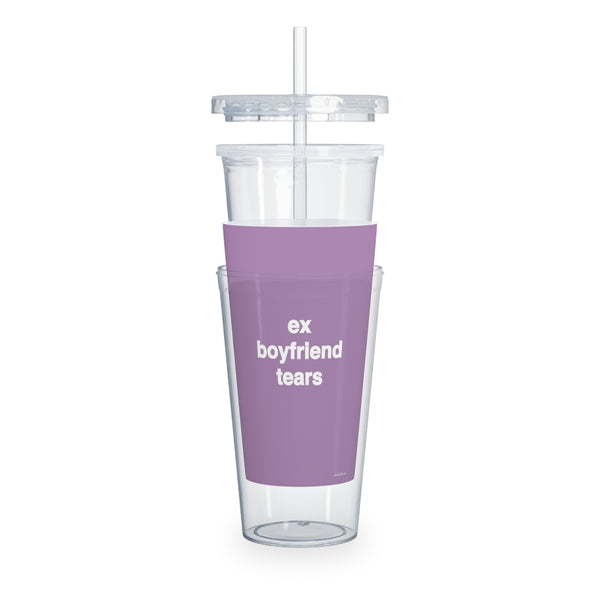 Quote Tumbler - muted pink-purple - ex boyfriend tears