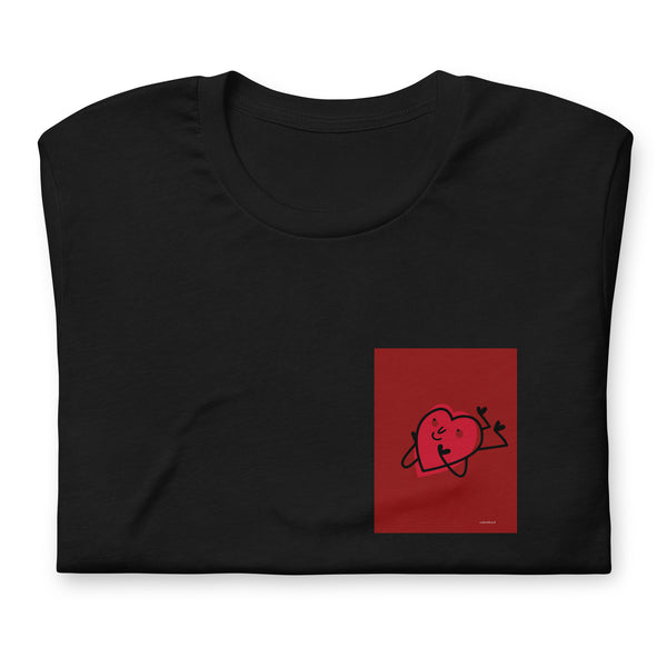 Pic shirt - dark red - heart