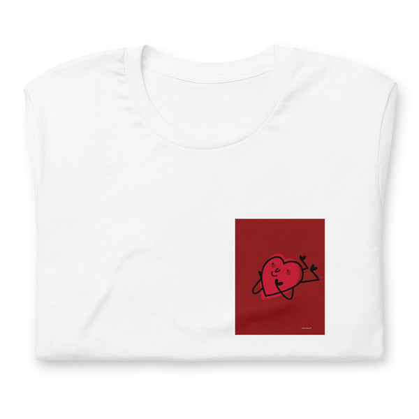 Pic shirt - dark red - heart